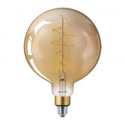 BEC LED Philips, soclu E27, putere 7W, forma sferic, lumina flacara, alimentare 220 - 240 V, 