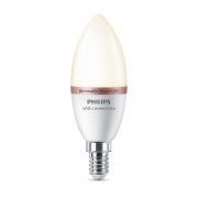 BEC smart LED Philips, soclu E14, putere 4.9 W, forma lumanare, lumina alb rece, alimentare 220 - 240 V, 