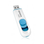 MEMORIE USB 2.0 ADATA 32 GB, retractabila, carcasa plastic, alb / albastru, 
