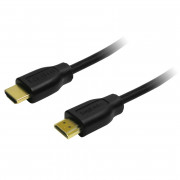 CABLU video LOGILINK, HDMI (T) la HDMI (T), 0.5m, conectori auriti, rezolutie maxima 4K UHD (3840 x 2160) la 30 Hz, negru, 