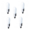 SET 5 becuri fluorescent Panasonic, soclu E27, putere 24W, forma oval, lumina alb rece, alimentare 220 - 240 V, 